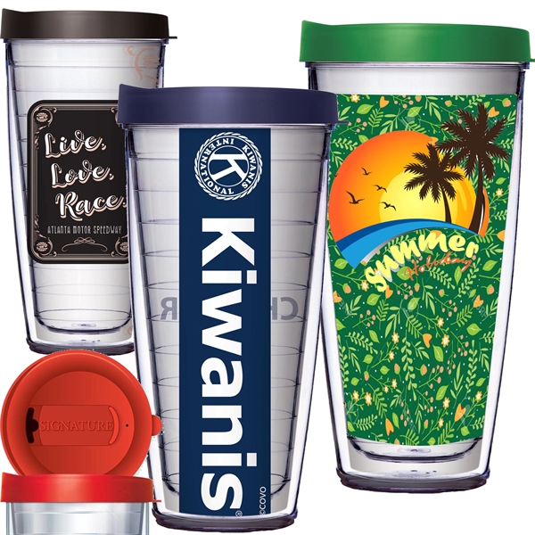 22 oz Travel Tumbler w/ Full color Wrap Imprint Double Wall - Image 1