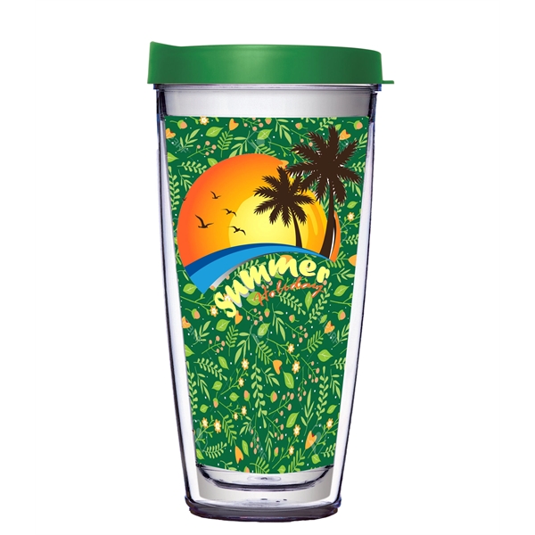 22 oz Travel Tumbler w/ Full color Wrap Imprint Double Wall - Image 3