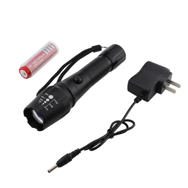 Rechargeable Portable Torch light with Battery & Charger     - Image 3