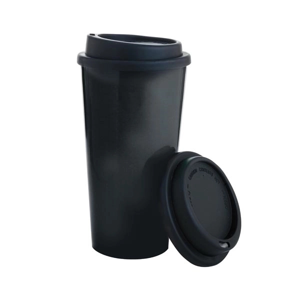 Double Wall PP Tumbler with Black Lid - 17 oz - Image 5