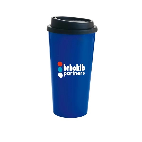 Double Wall PP Tumbler with Black Lid - 17 oz - Image 6