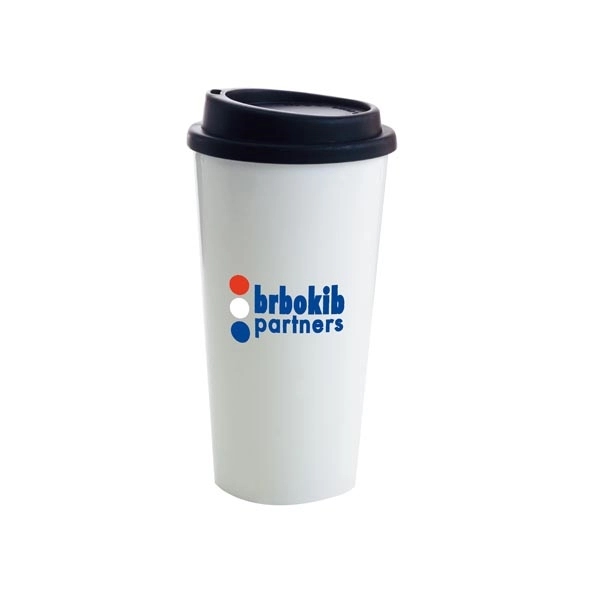 Double Wall PP Tumbler with Black Lid - 17 oz - Image 8