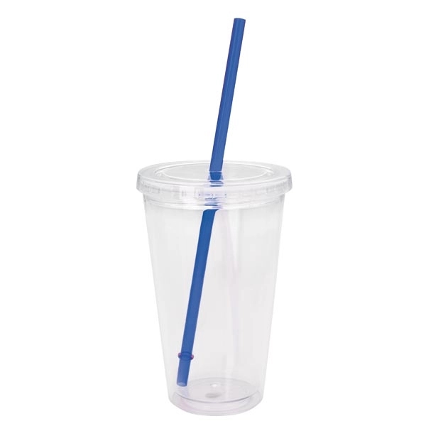 Clear Tumbler with Colored Lid - 18 oz - Image 5