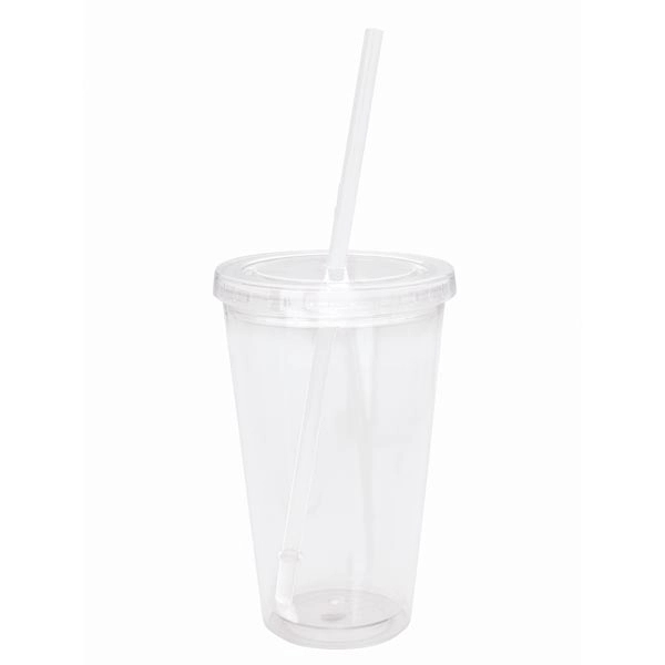 Clear Tumbler with Colored Lid - 18 oz - Image 7
