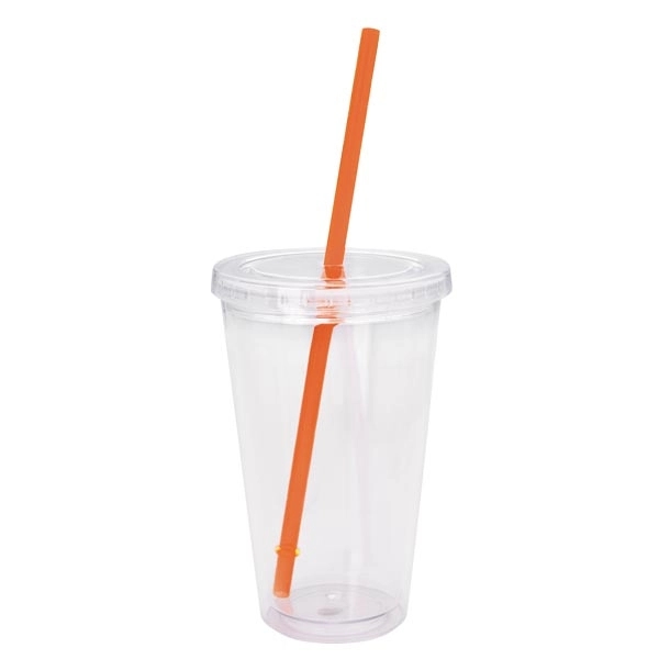 Clear Tumbler with Colored Lid - 18 oz - Image 11