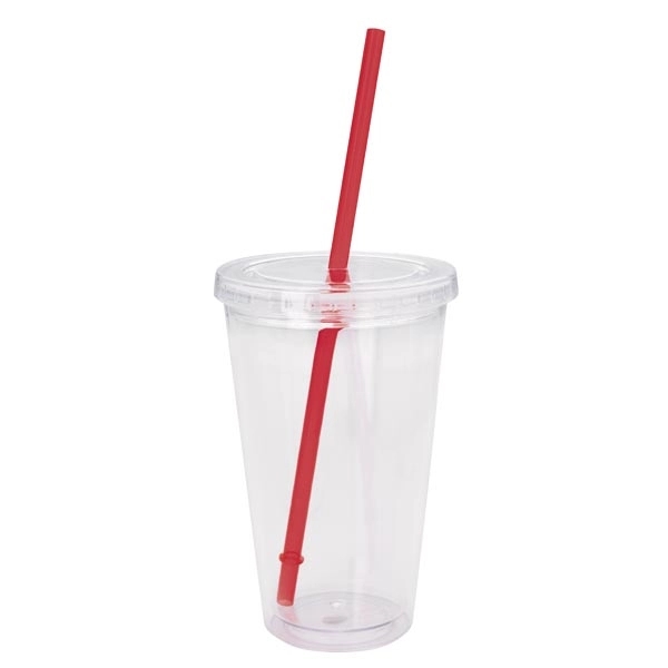 Clear Tumbler with Colored Lid - 18 oz - Image 17