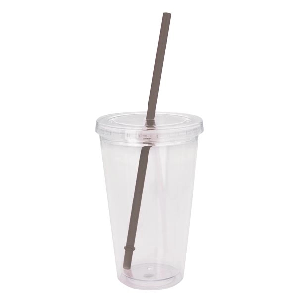 Clear Tumbler with Colored Lid - 18 oz - Image 20