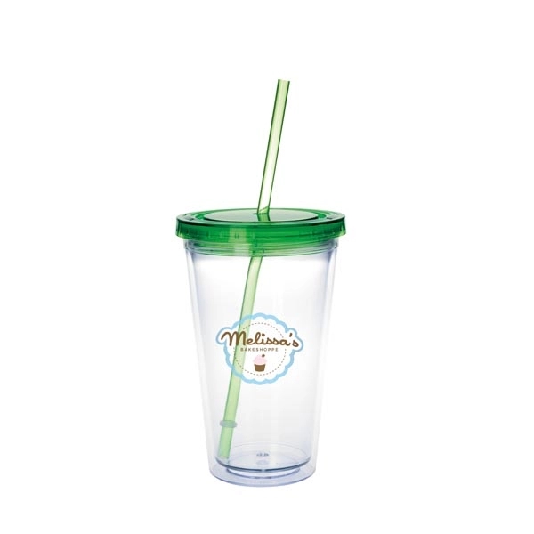 Clear Tumbler with Colored Lid - 18 oz - Image 22