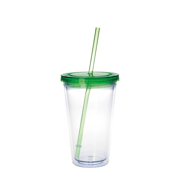 Clear Tumbler with Colored Lid - 18 oz - Image 23