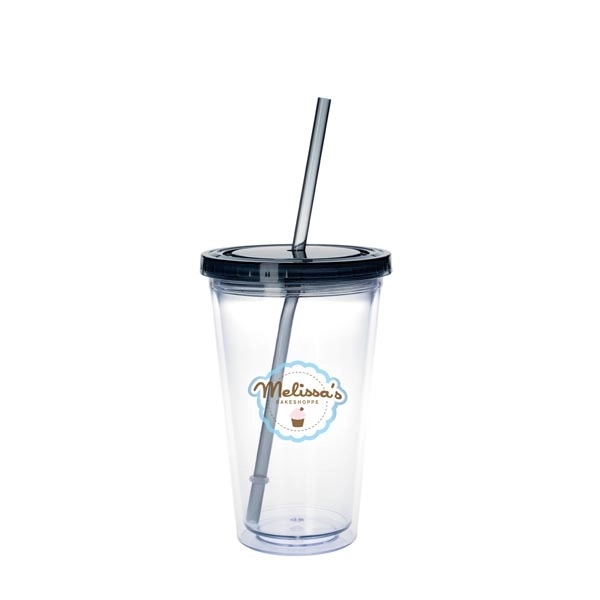 Clear Tumbler with Colored Lid - 18 oz - Image 34