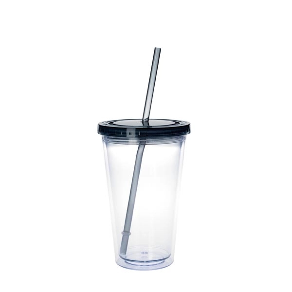 Clear Tumbler with Colored Lid - 18 oz - Image 35
