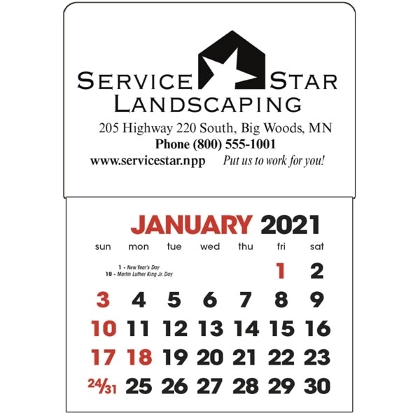 2-Color Stick Up 2022 Calendar, English (13-Month) - Image 4