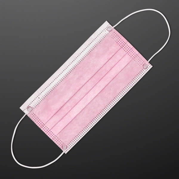 Pink Disposable Face Mask For Daily Use With Logo - Image 2