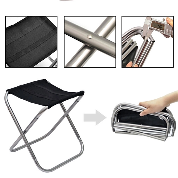 Folding Camping Stool Fishing Chair for Outdoor Travel - Image 2