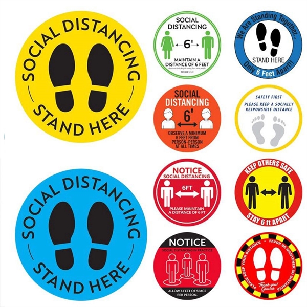 Social Distancing Floor Decoration Stickers Decals - Image 1
