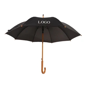 Straight Umbrella With Wood Handle