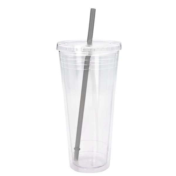 Clear Tumbler with Colored Lid - 24 oz - Image 20