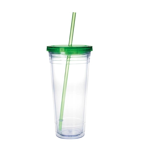 Clear Tumbler with Colored Lid - 24 oz - Image 22
