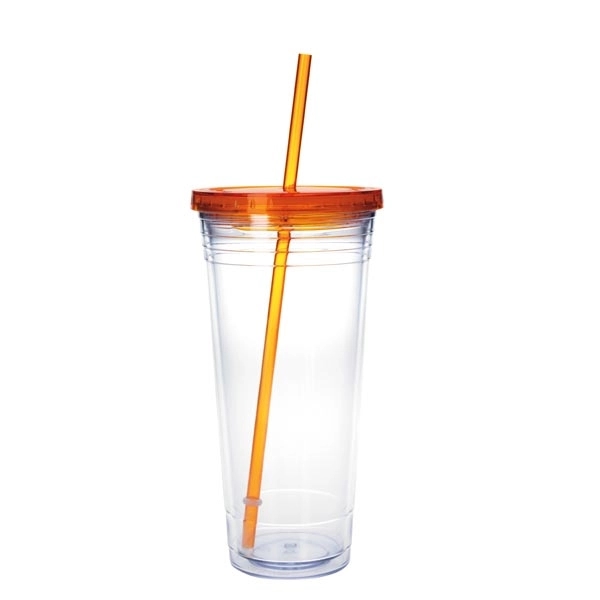 Clear Tumbler with Colored Lid - 24 oz - Image 24