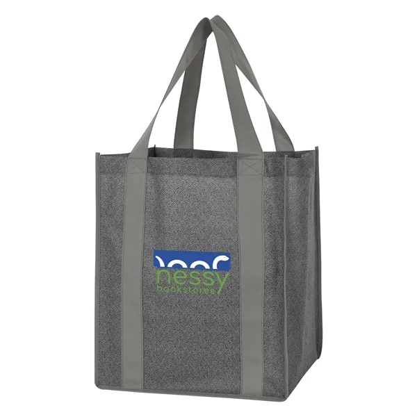 Heathered Non-Woven Shopper Tote Bag - Image 7