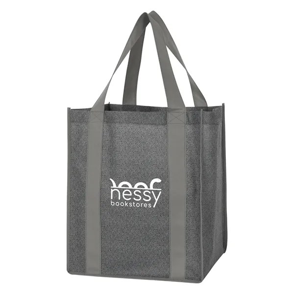 Heathered Non-Woven Shopper Tote Bag - Image 8