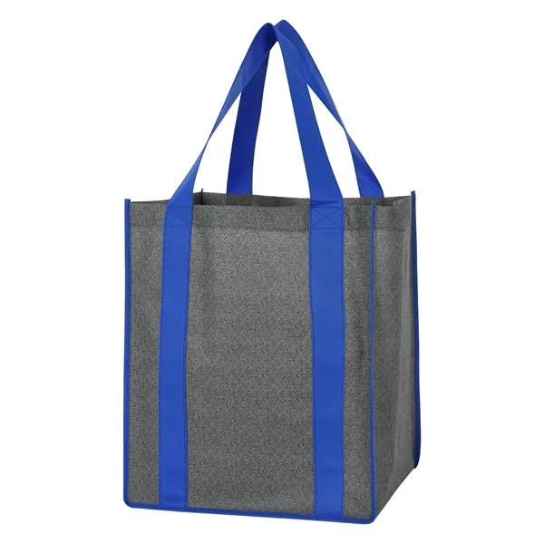 Heathered Non-Woven Shopper Tote Bag - Image 10