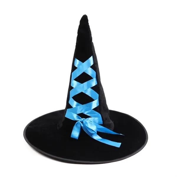 Halloween Witch Hat With Colorful Ribbon     - Image 3