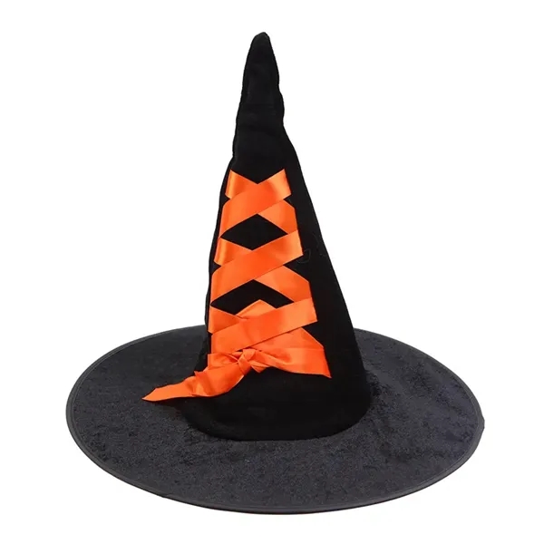 Halloween Witch Hat With Colorful Ribbon     - Image 4