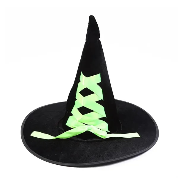 Halloween Witch Hat With Colorful Ribbon     - Image 5