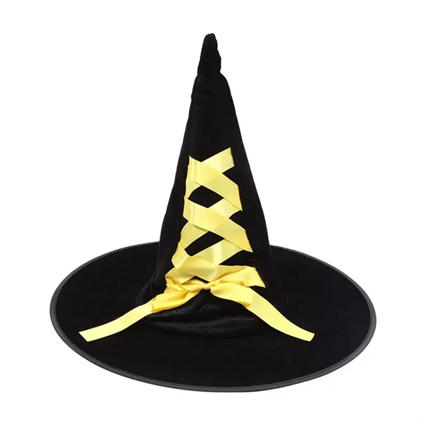 Halloween Witch Hat With Colorful Ribbon     - Image 6