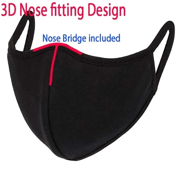 3D Design Reusable Cotton 2-Layer Face Mask with Nose Bridge - Image 2