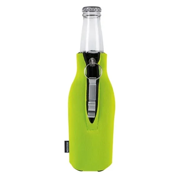 Zip-Up Bottle Koozie®Kooler with Opener - Image 5