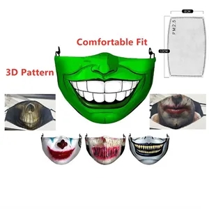 Washable 3D Mask with Filter for Halloween