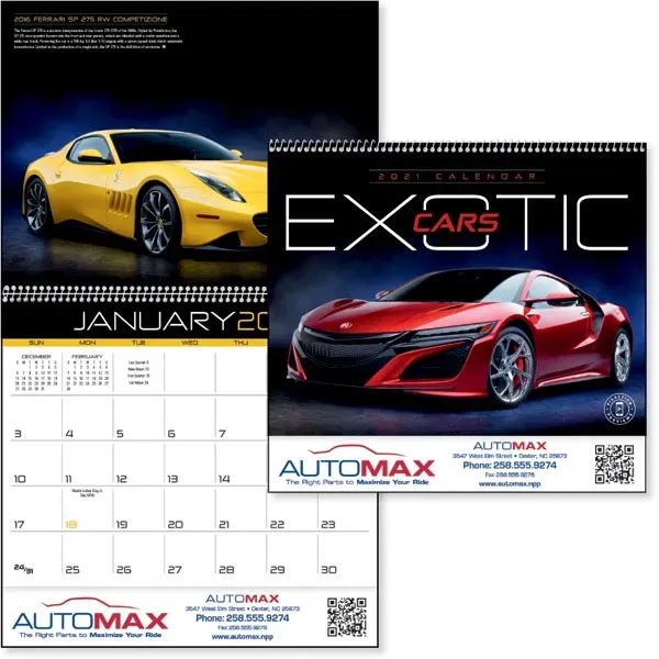 Exotic Cars 2022 Calendar