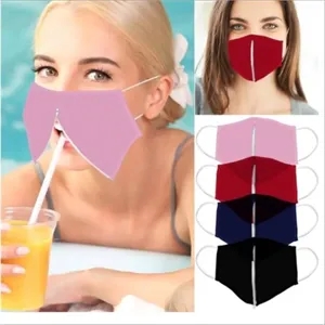 Washable Easy Drinker Mask with Zipper