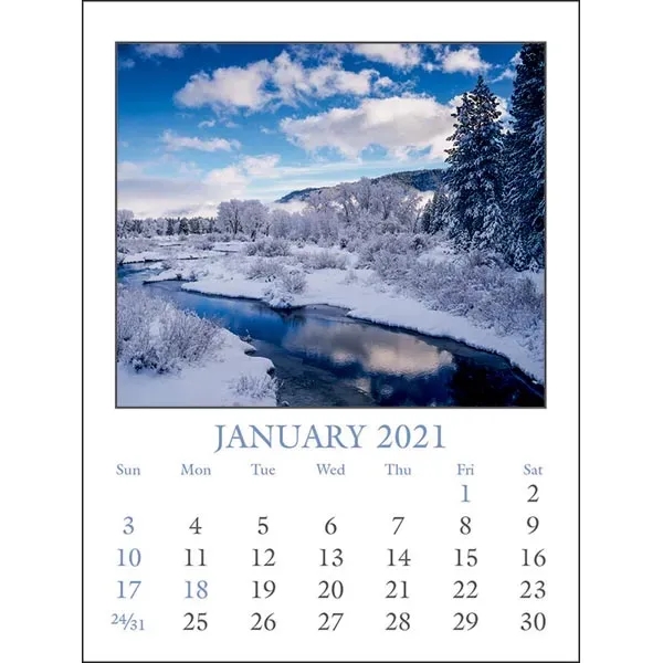 Scenic Full Color Stick Up Grid 2022 Calendar - Image 2