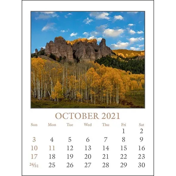 Scenic Full Color Stick Up Grid 2022 Calendar - Image 11