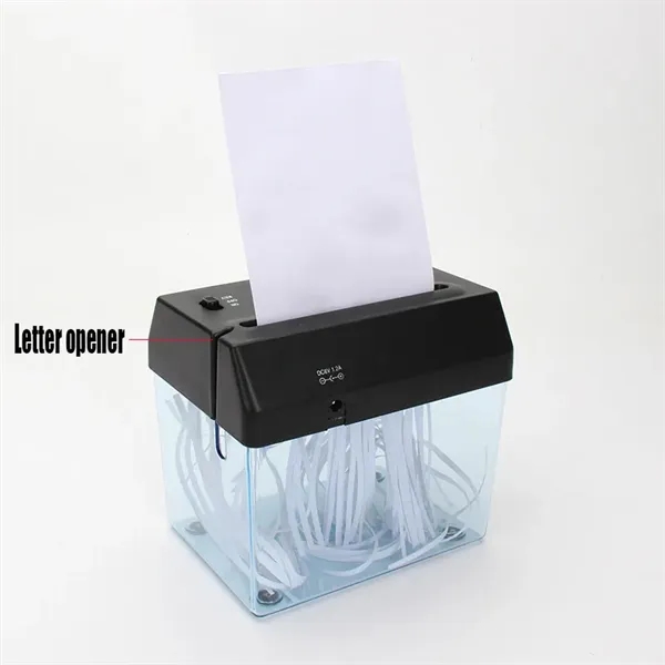 Mini Desktop Auto Paper Shredder Letter Opener     - Image 1