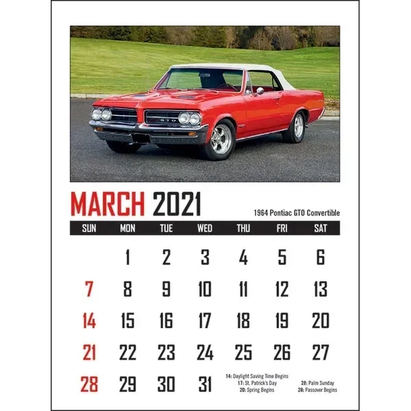 Full Color Stick Up, Memorable Muscle Grid 2022 Calendar - Image 4