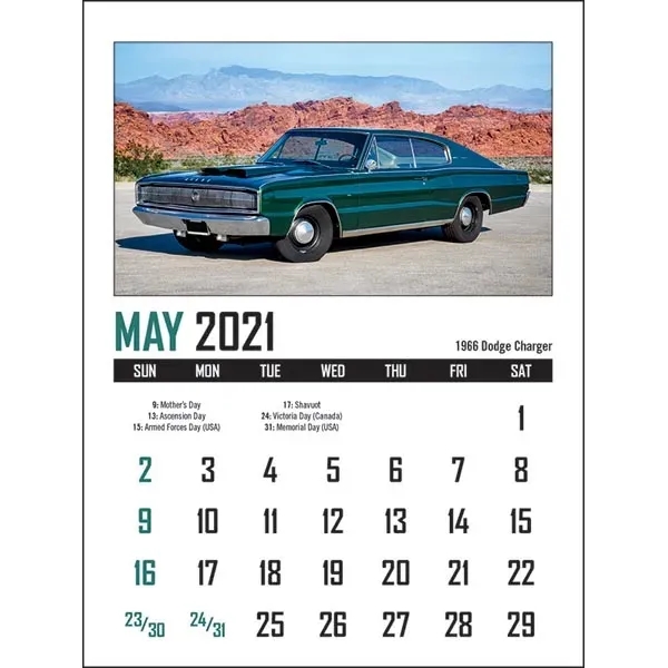 Full Color Stick Up, Memorable Muscle Grid 2022 Calendar - Image 6