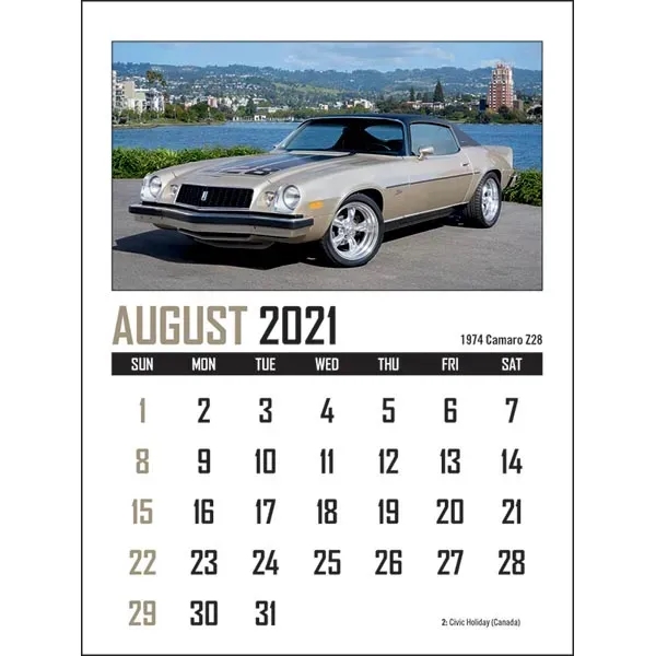 Full Color Stick Up, Memorable Muscle Grid 2022 Calendar - Image 9