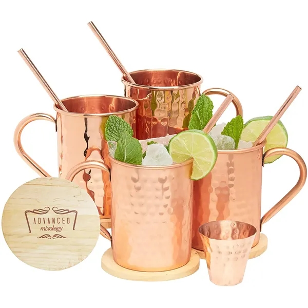 Classic Style Moscow Mule Mugs with Copper Handle - Image 2