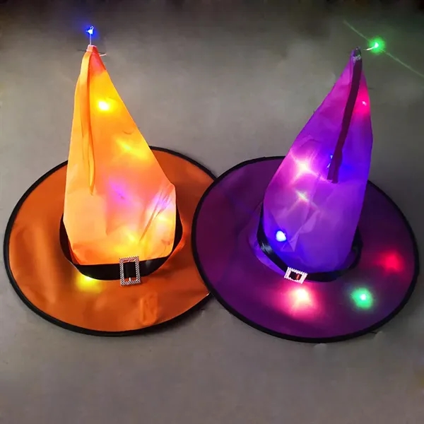 Halloween Witch Hat With Led Lights     - Image 2