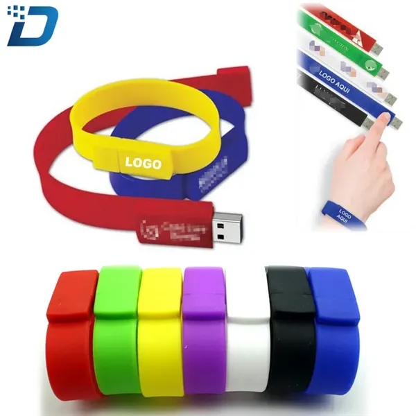 16GB Wrist Band Silicone U Flash Drive - Image 1