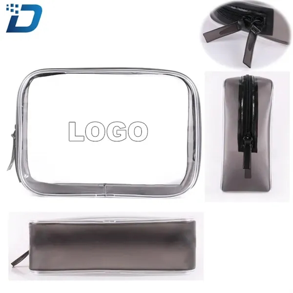 Clear Travel Cosmetic Bag - Image 1