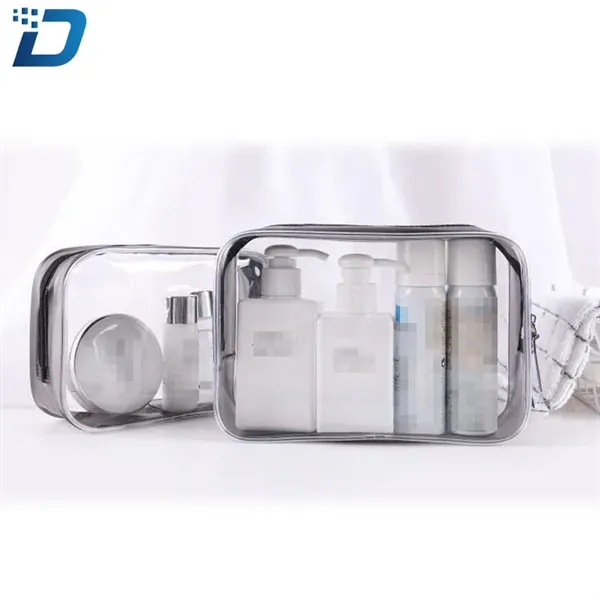 Clear Travel Cosmetic Bag - Image 2