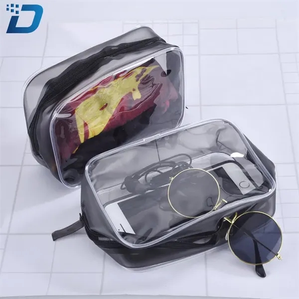 Clear Travel Cosmetic Bag - Image 4