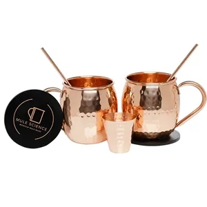 Barrel Style Moscow Mule Mug with Copper Handle 