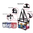 Custom Arete Vinyl Stadium Compliant Tote Bags with Zipper