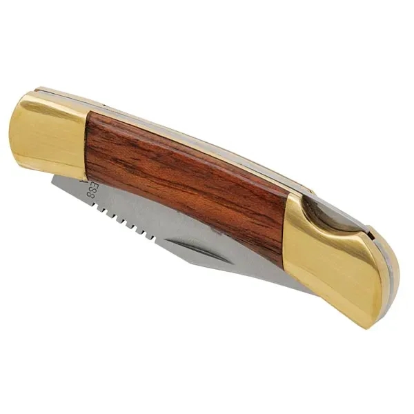Small Rosewood Pocket Knife - Gold - Image 2